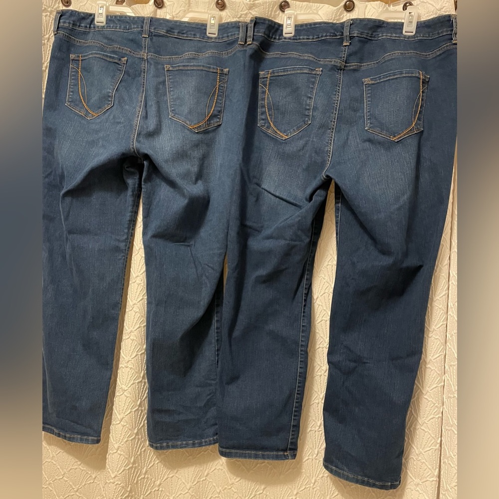 Bandolino Women's Mandie Signature Fit High Rise Straight Leg Jeans - 2 pairs